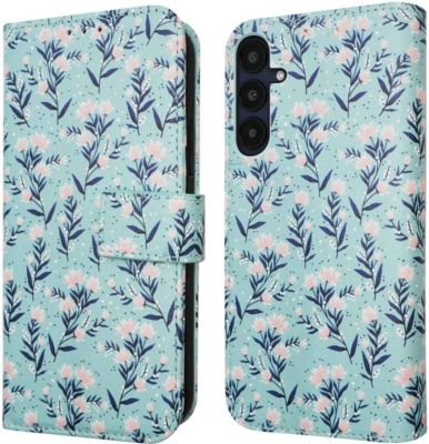 Coque étui IMOSHION pour Samsung Galaxy A55 - Blue Flowers