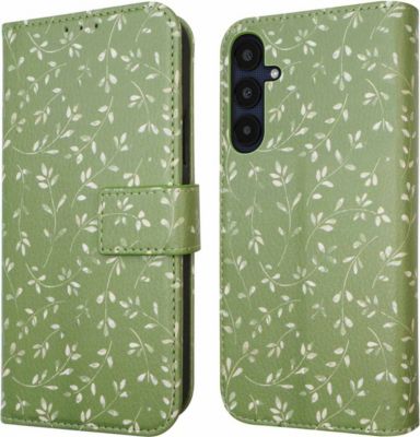 Coque étui IMOSHION pour Samsung Galaxy A55 - Green Flowers