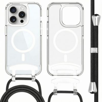 Coque avec cordon IMOSHION pour Apple iPhone 15 Pro - Transparent