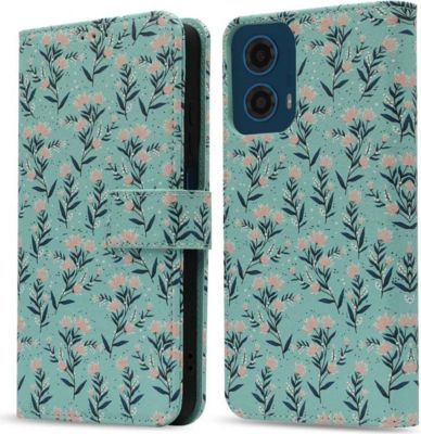 Coque étui IMOSHION pour Motorola Moto G34 - Blue Flowers