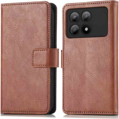 Coque étui IMOSHION pour Xiaomi Poco X6 Pro - Marron