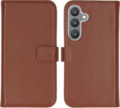 Coque étui SELENCIA pour Samsung Galaxy S24 - Marron clair