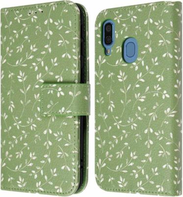 Coque étui IMOSHION pour Samsung Galaxy A40 - Green Flowers