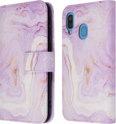 Coque étui IMOSHION pour Samsung Galaxy A40 - Purple Marble