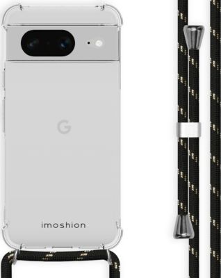 Coque avec cordon IMOSHION pour Google Pixel 8 - Noir & Doré Coque avec cordon IMOSHION pour Google Pixel 8 - Noir & Doré