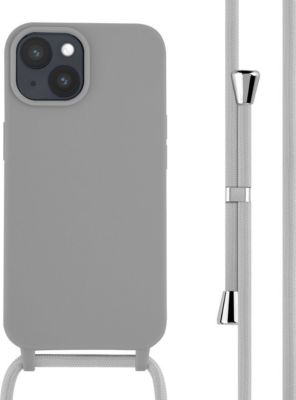 Coque avec cordon IMOSHION pour Apple iPhone 15 - Gris clair