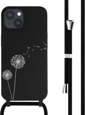 Coque avec cordon IMOSHION pour Apple iPhone 15 - Dandelion Black Coque avec cordon IMOSHION pour Apple iPhone 15 - Dandelion Black