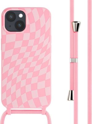 Coque avec cordon IMOSHION pour Apple iPhone 15 - Retro Pink