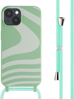 Coque avec cordon IMOSHION pour Apple iPhone 15 - Retro Green