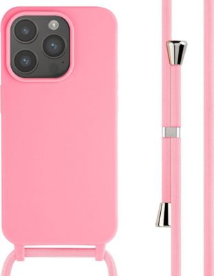 Coque avec cordon IMOSHION pour Apple iPhone 15 Pro - Rose