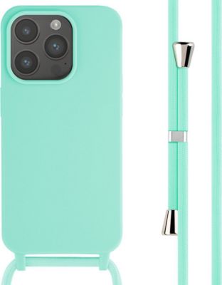 Coque avec cordon IMOSHION pour Apple iPhone 15 Pro - Vert menthe
