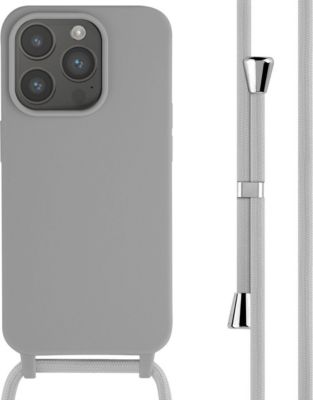 Coque avec cordon IMOSHION pour Apple iPhone 15 Pro - Gris clair