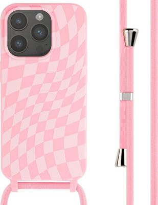 Coque avec cordon IMOSHION pour Apple iPhone 15 Pro - Retro Pink