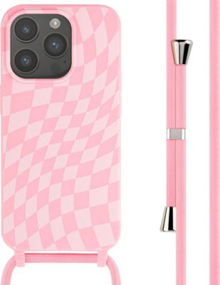 Coque avec cordon IMOSHION pour Apple iPhone 15 Pro - Retro Pink