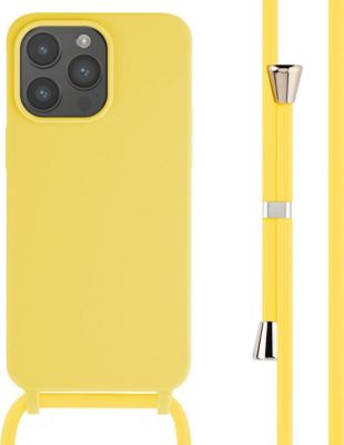 Coque avec cordon IMOSHION pour Apple iPhone 15 Pro Max - Jaune