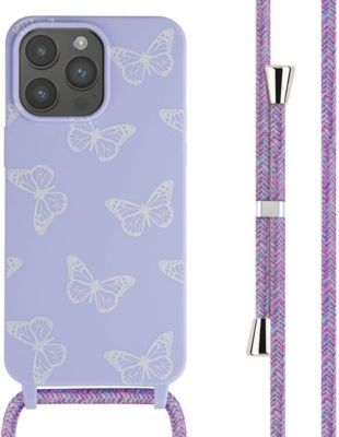 Coque avec cordon IMOSHION pour Apple iPhone 15 Pro Max - Butterfly