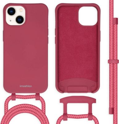 Coque avec cordon IMOSHION pour Apple iPhone 14 - Red Raspberry