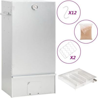 Fumoir barbecue VIDAXL Acier 44,5 x 29 x 83 cm Argent