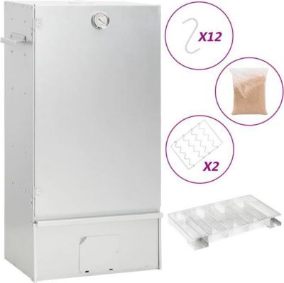 Fumoir barbecue VIDAXL Acier 44,5 x 29 x 83 cm Argent