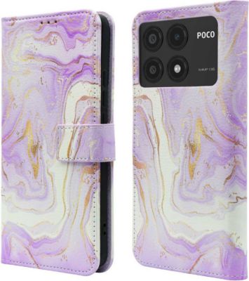 Coque étui IMOSHION pour Xiaomi Poco X6 Pro - Purple Marble