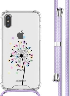 Coque avec cordon IMOSHION pour iPhone X / Xs - Sandstone Dandelion