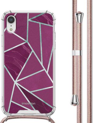 Coque avec cordon IMOSHION pour Apple iPhone Xr - Bordeaux Graphic