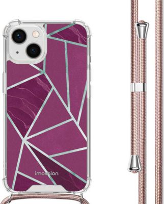 Coque avec cordon IMOSHION pour Apple iPhone 13 - Bordeaux Graphic