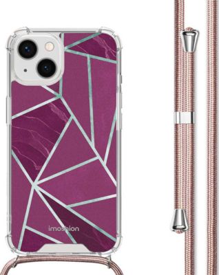 Coque avec cordon IMOSHION pour Apple iPhone 14 - Bordeaux Graphic