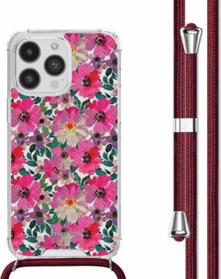 Coque avec cordon IMOSHION pour Apple iPhone 14 Pro - Flower Water