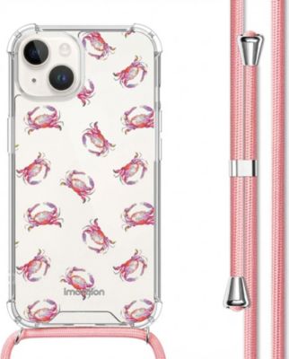 Coque avec cordon IMOSHION pour Apple iPhone 15 - Crab Watercolor