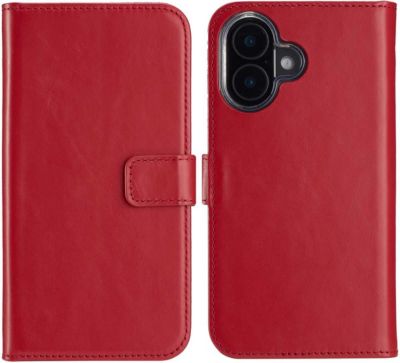 Coque étui SELENCIA pour Apple iPhone 16 - Rouge Coque étui SELENCIA pour Apple iPhone 16 - Rouge