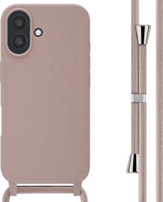 Coque avec cordon IMOSHION pour Apple iPhone 16 - Sand Pink