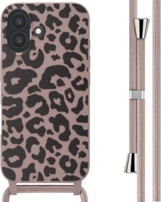 Coque avec cordon IMOSHION pour Apple iPhone 16 - Animal Pink