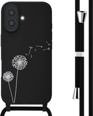 Coque avec cordon IMOSHION pour Apple iPhone 16 - Dandelion Black