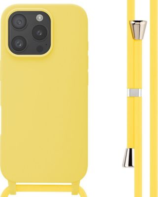 Coque avec cordon IMOSHION pour Apple iPhone 16 Pro - Jaune
