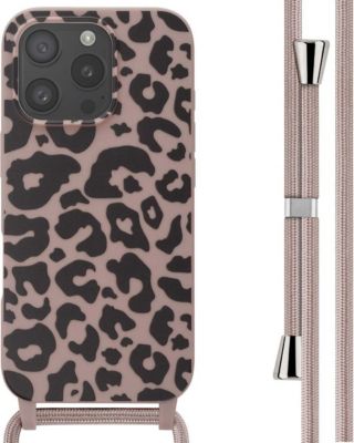 Coque avec cordon IMOSHION pour Apple iPhone 16 Pro - Animal Pink