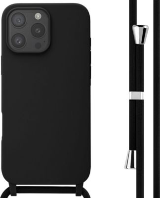 Coque avec cordon IMOSHION pour Apple iPhone 16 Pro Max - Noir