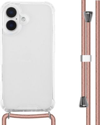 Coque avec cordon IMOSHION pour Apple iPhone 16 - Rose Doré