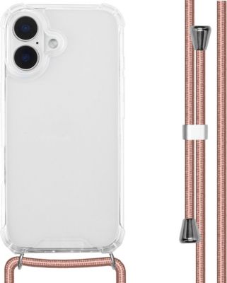 Coque avec cordon IMOSHION pour Apple iPhone 16 - Rose Doré