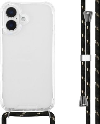 Coque avec cordon IMOSHION pour Apple iPhone 16 - Zwart / Goud