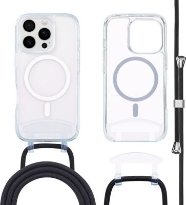 Coque avec cordon IMOSHION pour Apple iPhone 16 Pro - Transparent