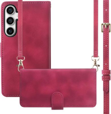 Etui avec cordon IMOSHION pour Samsung Galaxy S23 FE - Rouge