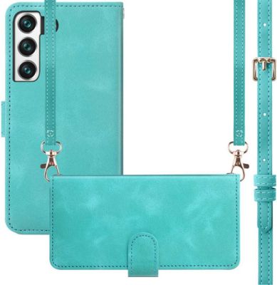 Etui avec cordon IMOSHION pour Samsung Galaxy S21 FE - Turquoise