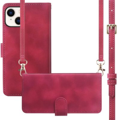 Etui avec cordon IMOSHION pour Apple iPhone 15 - Rouge