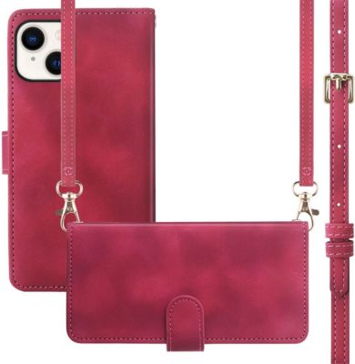 Coque avec cordon IMOSHION pour Apple iPhone 15 - Rouge Coque avec cordon IMOSHION pour Apple iPhone 15 - Rouge