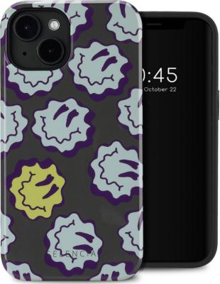 Coque SELENCIA pour Apple iPhone 14 - Wavy Smiley Green