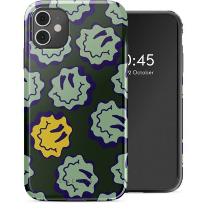 Coque SELENCIA pour Apple iPhone 11 - Wavy Smiley Green