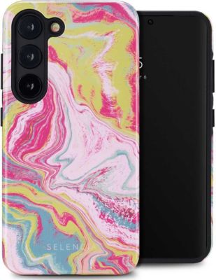 Coque SELENCIA pour Samsung Galaxy S23 - Marble Pink