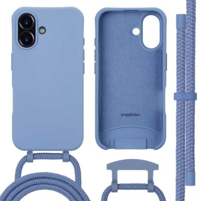 Coque avec cordon IMOSHION pour Apple iPhone 16 - Ash Blue