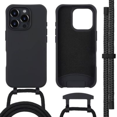 Coque avec cordon IMOSHION pour Apple iPhone 16 Pro - Noir